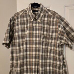Mens Nautica Size Large Short Sleeved Button Down